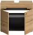 Inn.Furn Cooper Waschbeckenunterschrank Eiche Artisan, grau, 63cm, Soft-Close (Cooper)