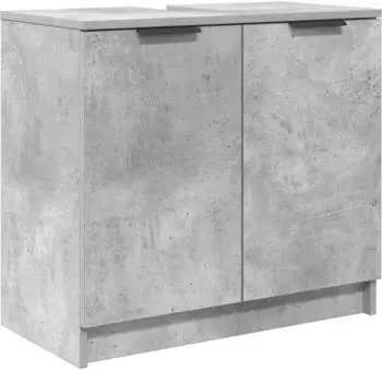 vidaXL Badezimmerschrank betongrau 64,5x33,5x59cm Holzwerkstoff (880740)