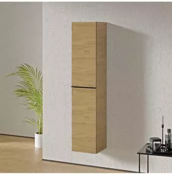 Bernstein LAVOA Hochschrank 35x170x35cm, Eiche Honiggold, Griff Schwarz matt