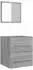 vidaXL Badschrank mit Spiegel grau Sonoma 41x38,5x48cm (820470)