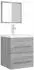vidaXL Badschrank mit Spiegel grau Sonoma 41x38,5x48cm (820470)