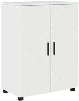 vidaXL Badezimmerschrank mit Speicher Hochglanz Wei&szlig; 60 x 35 x 80 cm