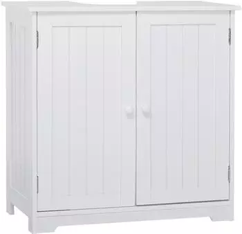 Mondeer Waschbeckenunterschrank 2 T&uuml;ren, 2 F&auml;cher, 60x30x60cm, wei&szlig; (MA-1YSSPG08-WHITE)