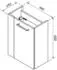 Fackelmann B.PERFEKT SBC Waschbeckenunterschrank hängend, schmal, Dark Oak, 44cm (SBC)