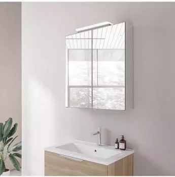 Bernstein NEO Spiegelschrank 2-türig 60cm LED-Beleuchtung Steckdose (NEO 60)