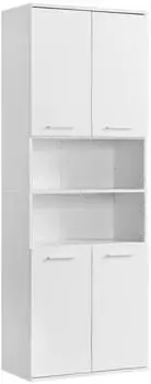 mokebo Der Kapit&auml;n Badezimmerhochschrank wei&szlig;, Holz, 65x180x34cm