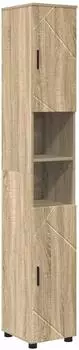 vidaXL Badezimmerschrank mit Spiegel Sonoma-Eiche 30x35x192cm