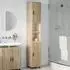 vidaXL Badezimmerschrank mit Spiegel Sonoma-Eiche 30x35x192cm