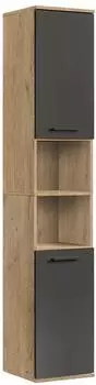 mokebo Der Kapit&auml;n Bad-Hochschrank, Holz, Viking Oak, 180x33x34cm
