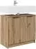 vidaXL Badezimmerschrank mit Tür Artisan-Eiche 64,5x33,5x59cm (880744)