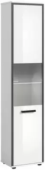 xonox.home Kojak Hochschrank mit Beleuchtung, wei&szlig; Hochglanz, 40x188x34cm