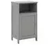 Costway Badezimmerschrank mit Tür und verstellbarem Regal, 40x30x70cm, grau (TI71531SD)