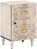 vidaXL Badezimmerschrank Wei&szlig; 38 x 33,5 x 58 cm Massivholz Mango
