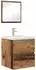 vidaXL Badezimmerschrank mit Schublade, wandmontiert, Altholz-Optik, 41x38,5x45cm