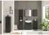 Mid.you Waschbeckenunterschrank SPICE 2 Türen, schwarz matt, 60x57x32cm