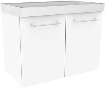 Fackelmann Lima Waschtischunterschrank 60cm, wei&szlig; hochglanz (84713)