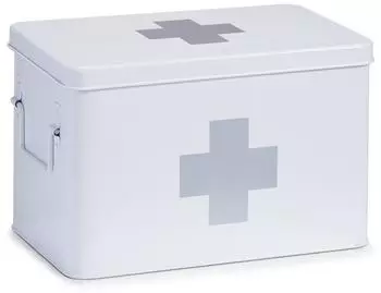 Zeller Medizinbox, Metall, wei&szlig;, 32x19,5x20cm