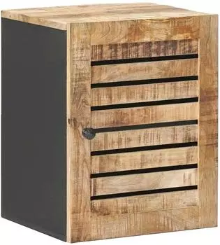 vidaXL H&auml;ngeschrank mit T&uuml;r braun und schwarz 38x33,5x48 cm (4018864)