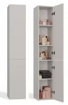 CdF NEL II Badezimmer-Hochschrank schmal, 2 T&uuml;ren, 30x31x174cm, Kashmir (M-MP-SL-NEL-II-KASZ)