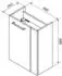 Fackelmann SBC Waschbeckenunterschrank hängend, schmal, 44cm (SBC)