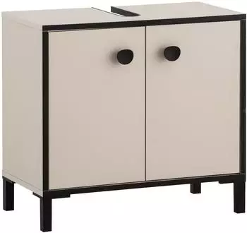 Schildmeyer Edda Waschbeckenunterschrank 2 T&uuml;ren cremebeige, 65,1x59,1cm