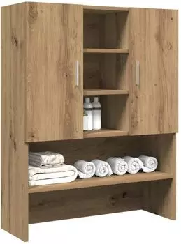 vidaXL Waschmaschinen-Unterschrank Holzwerkstoff Eiche 70,5x25,5x90 cm