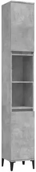 vidaXL Badezimmerschrank betongrau 30x30x190cm Holzwerkstoff (819800)