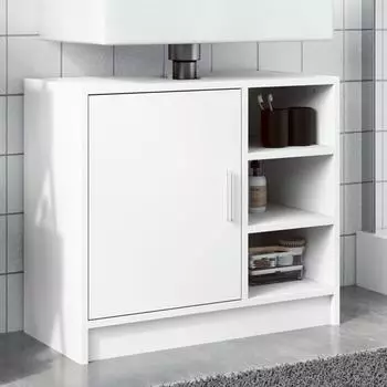 vidaXL Waschbeckenunterschrank wei&szlig; 63x29x55cm Holzwerkstoff (848129)