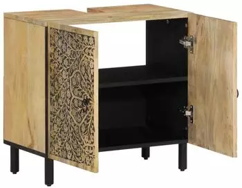 vidaXL Waschbeckenunterschrank 62x33x58cm, Mango Massivholz (358231)