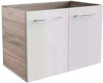 Fackelmann Lima Waschtischunterschrank 60cm h&auml;ngend, wei&szlig; Hochglanz/Steinesche (84813)