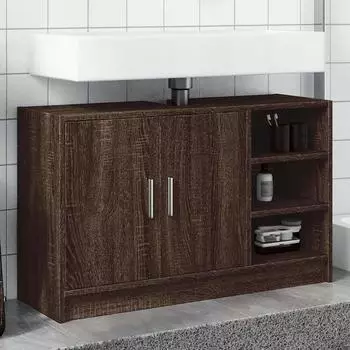 vidaXL Waschbeckenunterschrank Braun Eichen-Optik 90x29x55cm (848128)