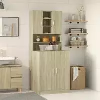 vidaXL Waschmaschinenschr&auml;nke 2 Stk. Sonoma-Eiche Holzwerkstoff