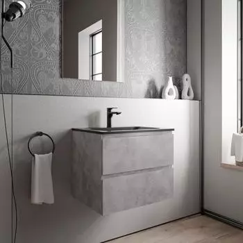 Bernstein AVA CREAM Badmöbel-Set 60cm, Mineralguss-Waschbecken, 2 Schubladen (AVA CREAM)