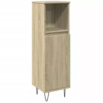 vidaXL Badezimmerschrank Sonoma-Eiche 30x30x100cm Sperrholz (849671)