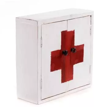 Xtradefactory Medic 35 Medizinschrank Holz, wei&szlig;, 35x35x13cm