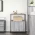vidaXL Badspiegelschrank mit Regalen, grau Sonoma, 76,5x35x95cm (861920)