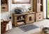 Massivmoebel24 Railway Waschbeckenunterschrank Mango natur lackiert 120x40x60cm (09-350-772-0077)