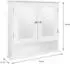 ML-Design Spiegelschrank Landhausstil, weiß, 2 Türen, 56x58x13cm