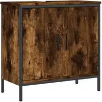 vidaXL Waschbeckenunterschrank R&auml;uchereiche 60x30x60 cm Holzwerkstoff