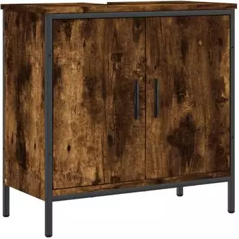 vidaXL Waschbeckenunterschrank R&auml;uchereiche 60x30x60cm (842448)