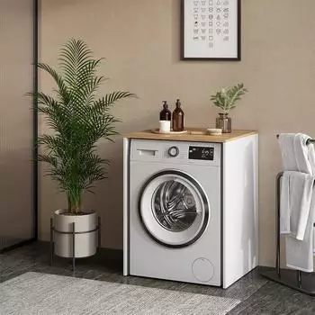 VICCO Viktor washing machine cabinet, 68 x 88.2 cm, white/artisan oak