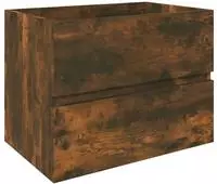 Waschbeckenschrank R&auml;uchereiche 60x38,5x45 Cm Holzwerkstoff Vidaxl