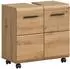 xonox.home Waschbeckenunterschrank Ice auf Rollen, Artisan-Eiche, 60x30x58cm (X86G2775)