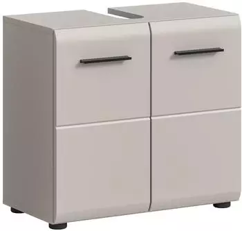 xonox.home Ice Waschbeckenunterschrank mit Türen, Kaschmir matt, 60x54x30cm