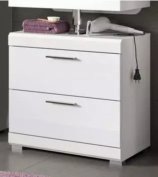 Inn.Furn Shawn Waschbeckenunterschrank weiß hochglanz, 60x56x37cm (Shawn)