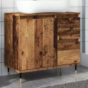 vidaXL Badschrank Altholz-Optik 65x33x60cm (857223)