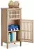 Relaxdays Badschrank, Nischen-Beistellschrank, Massivholz, walnuss, 82x40x29cm (10021332_0)