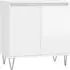vidaXL Badezimmerschrank hochglanz weiß 58x33x60cm Holzwerkstoff (831582)