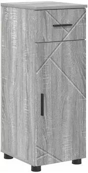 vidaXL Badezimmerschrank mit Schubladen, grau Sonoma, 30x35x80cm (883330)
