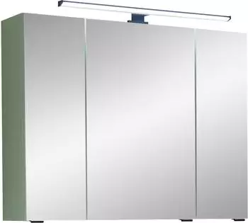 Pelipal Quickset 500 Spiegelschrank 3-t&uuml;rig 80x20x64cm LED salbeigr&uuml;n IP44